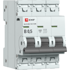 Автоматический выключатель 3P 0,5А (B) 6кА ВА 47-63N EKF PROxima